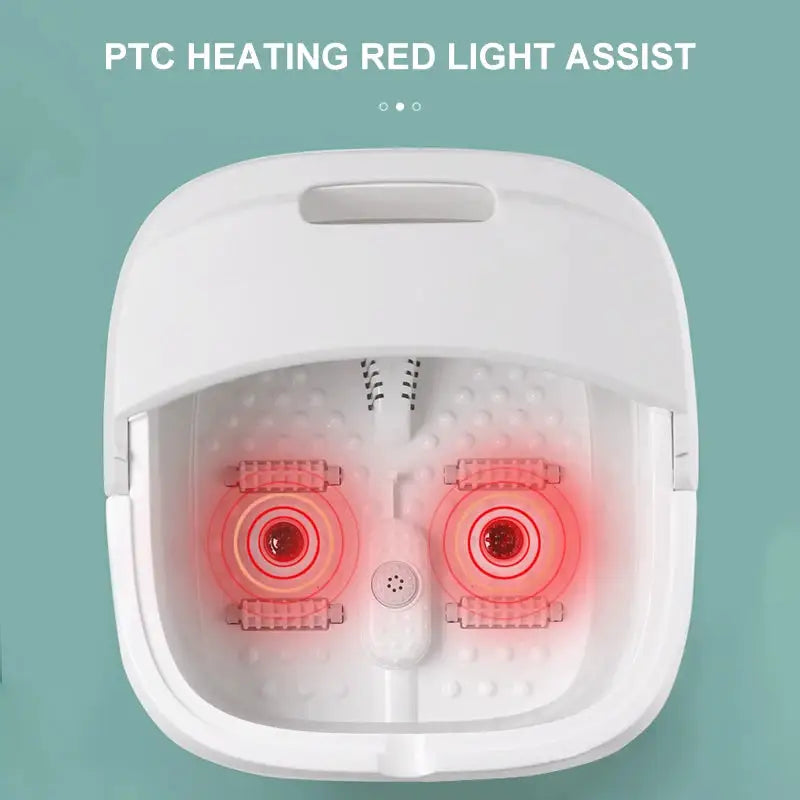 New Arrival Foldable Electric Foot Spa Tub Heating Bubble Roller Massage Household Portable Foot Bath Massager