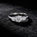 Three Stone Moissanite Ring