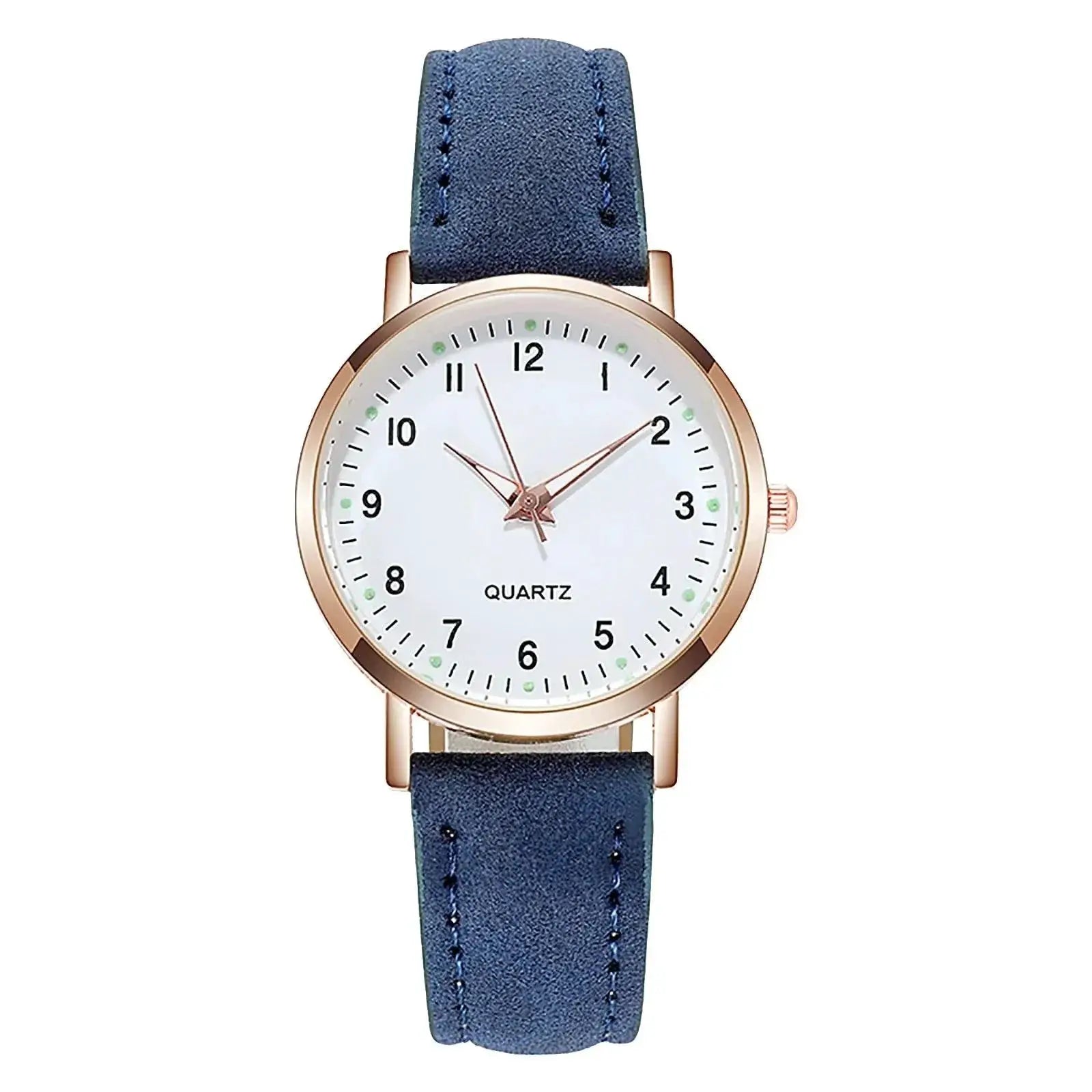 Fashion Leather Belt Watch Ladies Quartz Timepiece Elegant