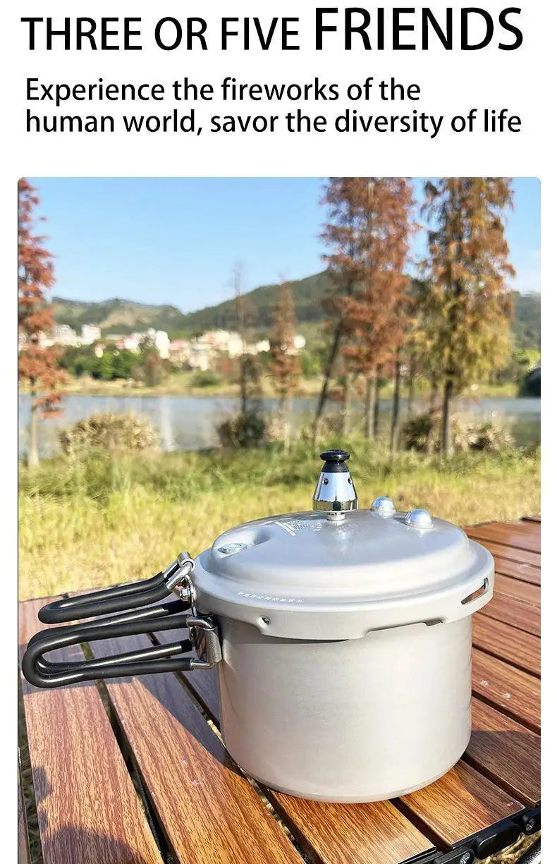 Portable Outdoor Pressure Cooker Folding Handle 2.2L