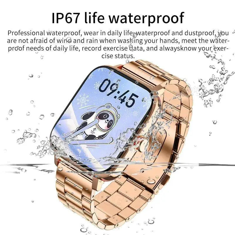 Premium Stainless Steel Smartwatch With Health Tracking
