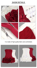 Red Floral Mini Dress - Flattering Empire Waist