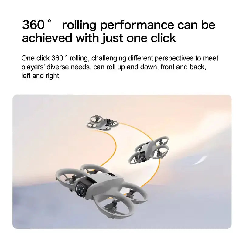 NEW 2026 Mini Foldable Drone With Lights 4K Aerial Photography Cameras Optical Flow Positioning Quadcopter Helicopter Dron Toys