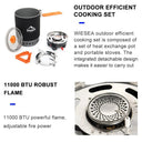 Outdoor Gas Stove Cooking Set with 1800ml Pot for Camping
