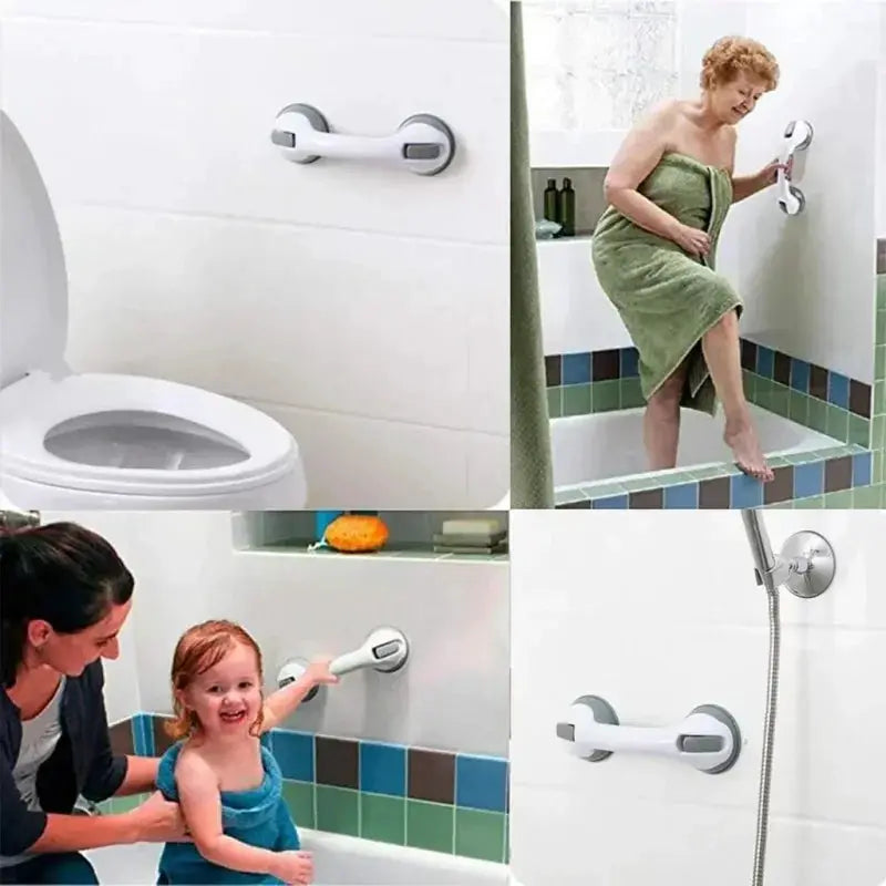 2 Pack Shower Grab Bars Non Slip Vacuum Suction Handles