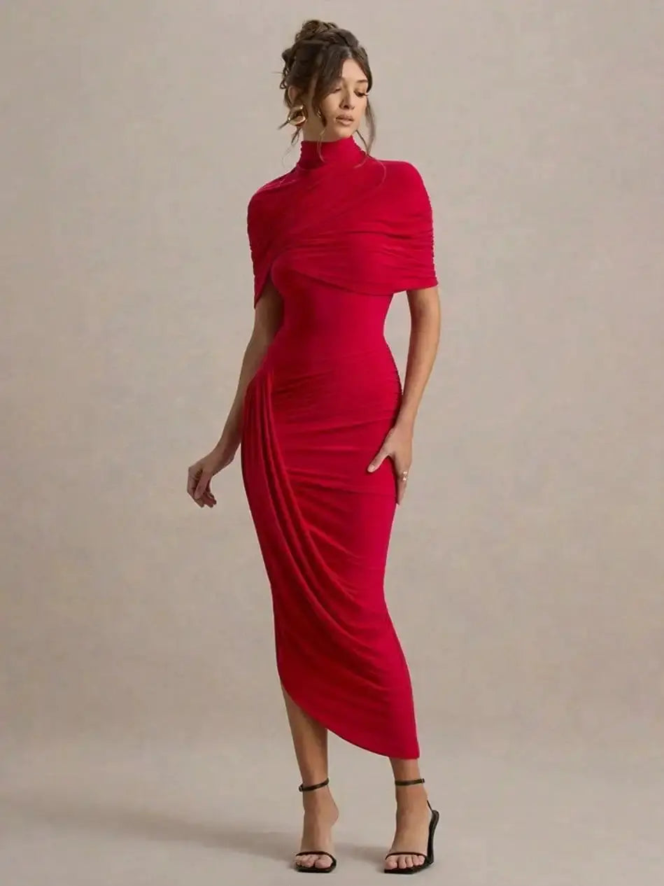 Elegant Backless Midi Dress for Evening — product view 8