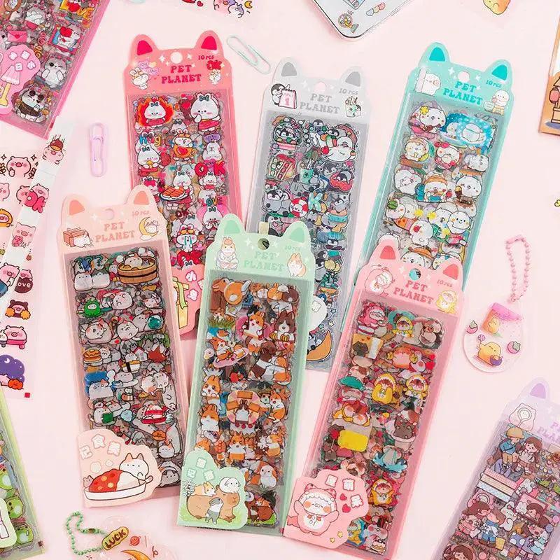 Scrapbooking Diary Stickers For Girls Cute Stationery Set