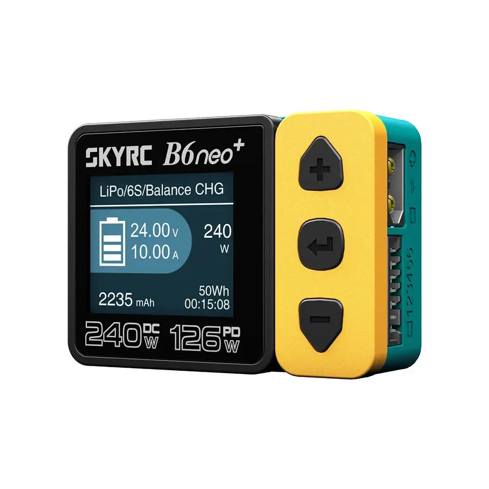 SKYRC B6neo+ Smart Charger High Power DC240W PD126W Multilanguage Balance Charger 600mA XT60/Type-C /PSA100 Power Adapter