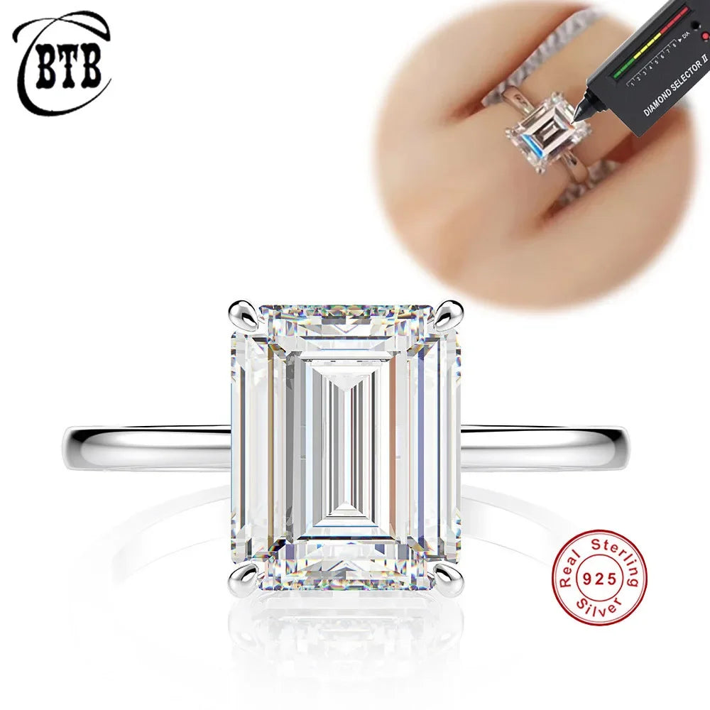 Moissanite Ring in Sterling Silver CB091714R — product view 1