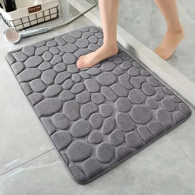 Cobblestone Design Anti Slip Bath Mat Absorbent Carpet — product view 8