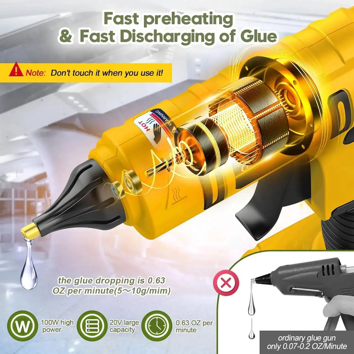 Instant Heat Cordless Hot Glue Gun