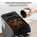 EUHOMY Fully Automatic Espresso Machine with Manual Milk Frother