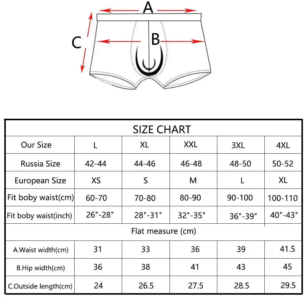 Bamboo Boxer Shorts U Convex Pouch Breathable Comfort