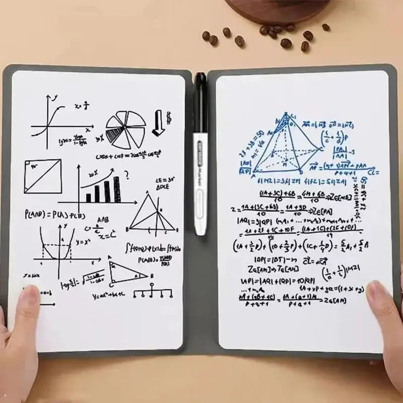 A5 Reusable Whiteboard Notebook Set With Pen And Cloth