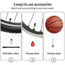 BIKEVEE 1pc Rechargeable Portable Electric Mini Bike Air Pump Tire Inflator with Digital Gauge Fast Inflation Auto Shut-Off Presta & Schrader Valve Electric Cycling Equipment  for Car Motorcycle Bicycle Tyre Balls Inflatable