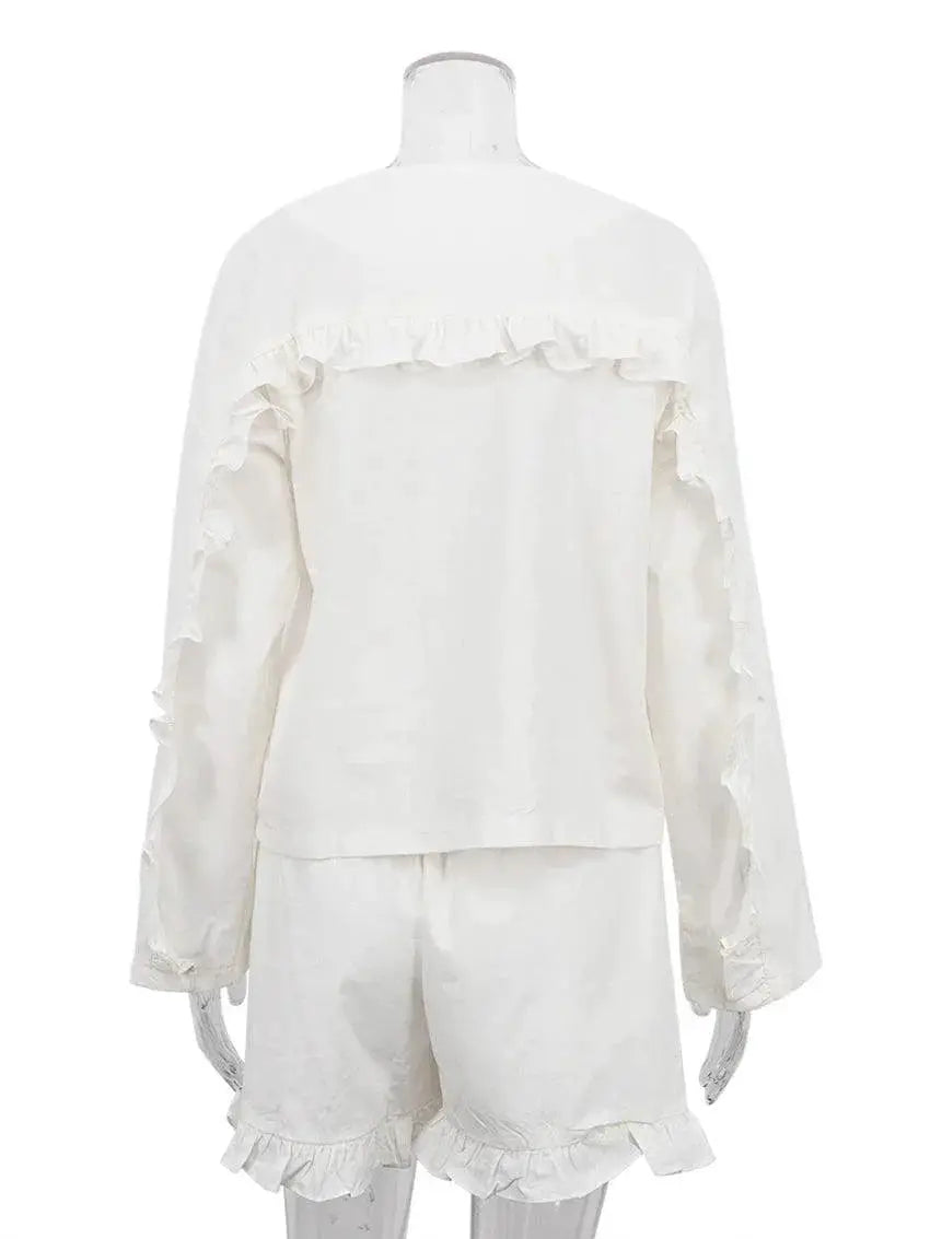 Luxe Peplum Pajama Set Ultimate Comfort And Style Collection