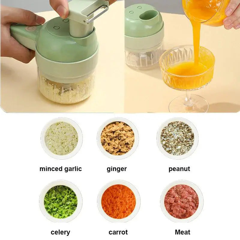 4 In 1 Electric Vegetable Cutter Slicer For Easy Prep