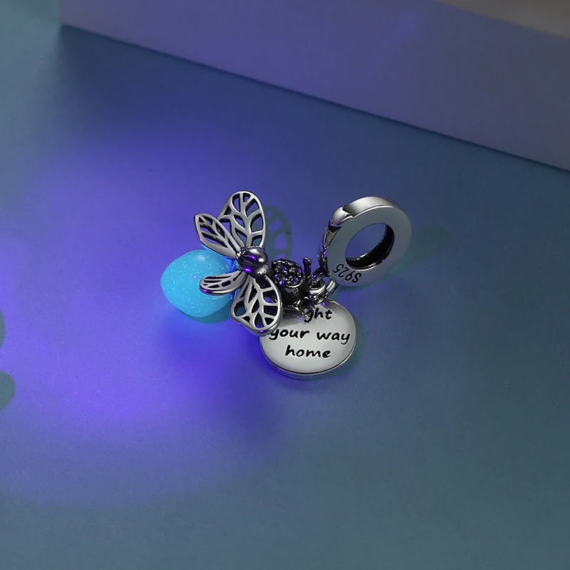 Sterling Silver Charm Firefly Butterfly