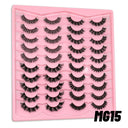 GROINNEYA Vegan 3D Mink Strip Lashes for Natural Looks
