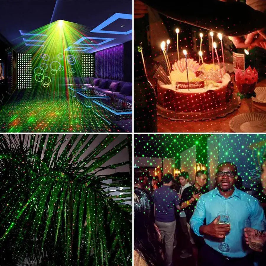 Compact 2in1 RG Laser Projector For DJ Parties Light