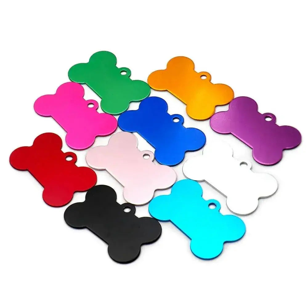 Bone Dog ID Tag Collars Personalized Aluminum Pet Tags