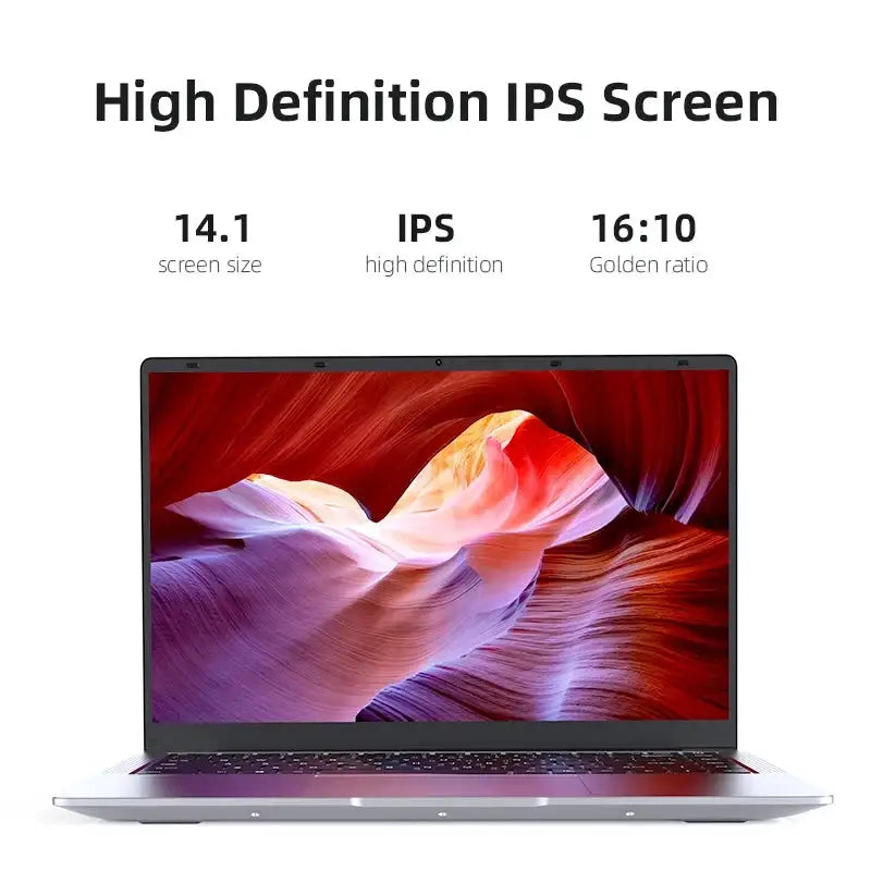 Xiaman Ultra Slim Windows 11 Laptop Computer 14.1" 12GB RAM 1TB SSD Intel Atom A3950 Notebook 1920*1080 Office Study Computer PC