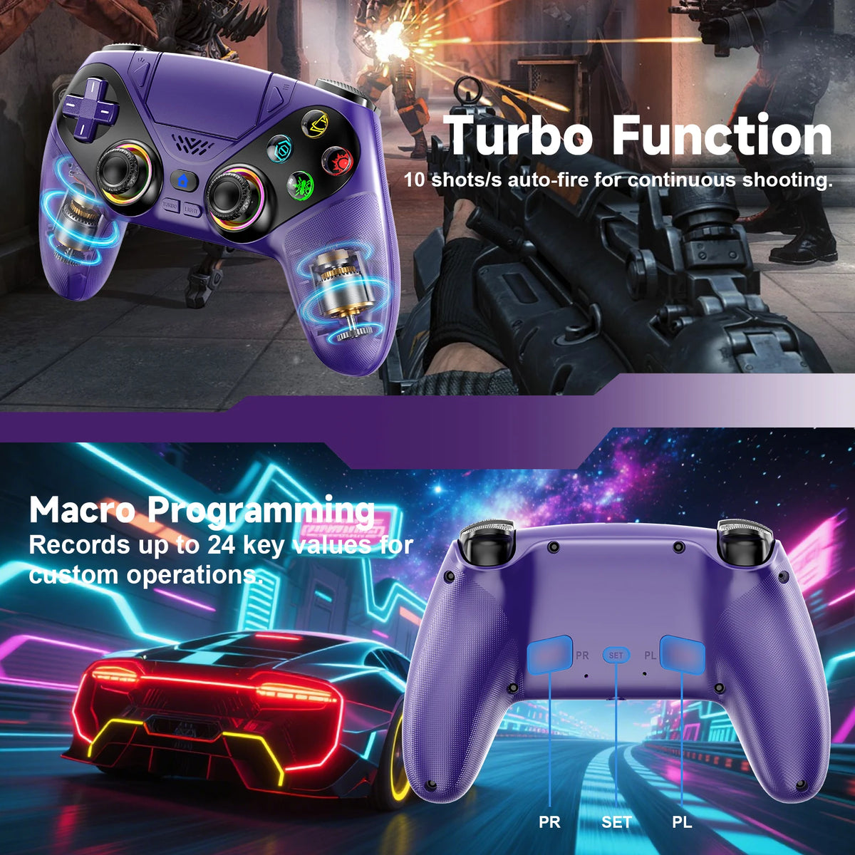 Controller Macro/Turbo Vibration Hall Trigger