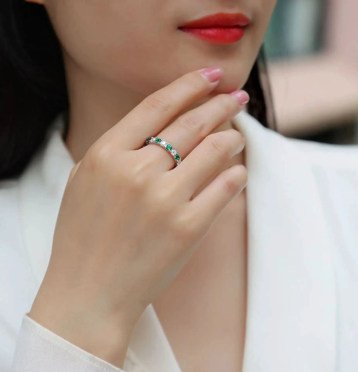 New S925 Silver Moissanite Colorful Dopamine Sparkling Blue Star Ring Luxury Charm Jewelry Valentine's Day/Wedding Engagement Gift, Birthday Gift, Anniversary Gift Best Gift for Him/Her