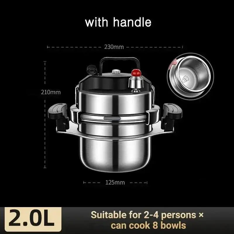 Portable Stainless Steel Pressure Cooker 1.6L 2.0L Camping