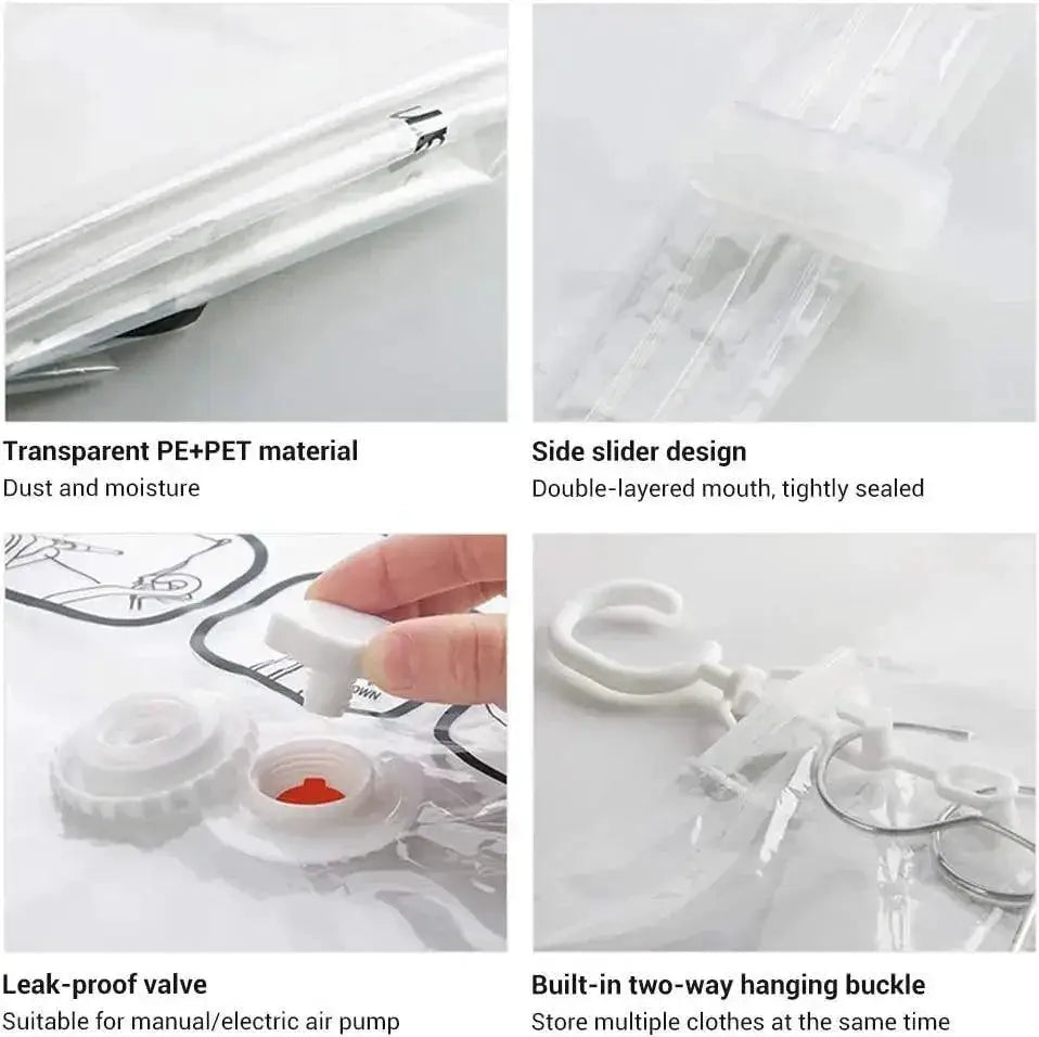 Hanging Vacuum Bags Ultimate Space Saving Clothing Storage