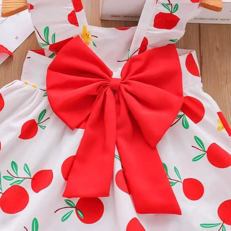 Fruity Summer Dress for Kids with Cute Fruit Print