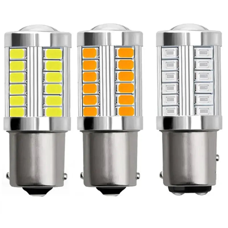 2x 1156 LED Bulbs BA15S P21W BAY15D 33SMD 12V Vehicle