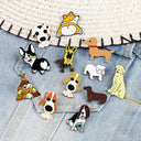 Cartoon Dogs Enamel Brooch Cute Animals Badge Jewelry Gift