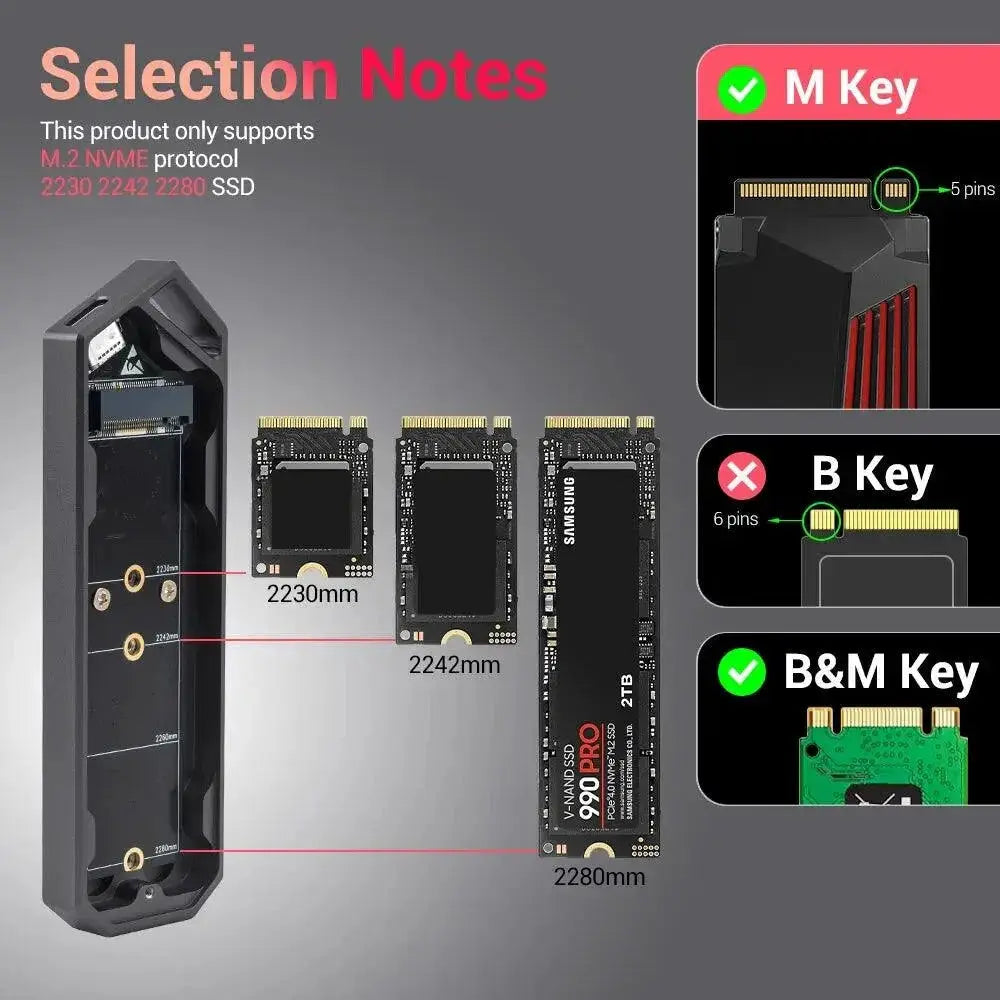UnionSine M2 SSD Enclosure NVMe Box Superior Performance