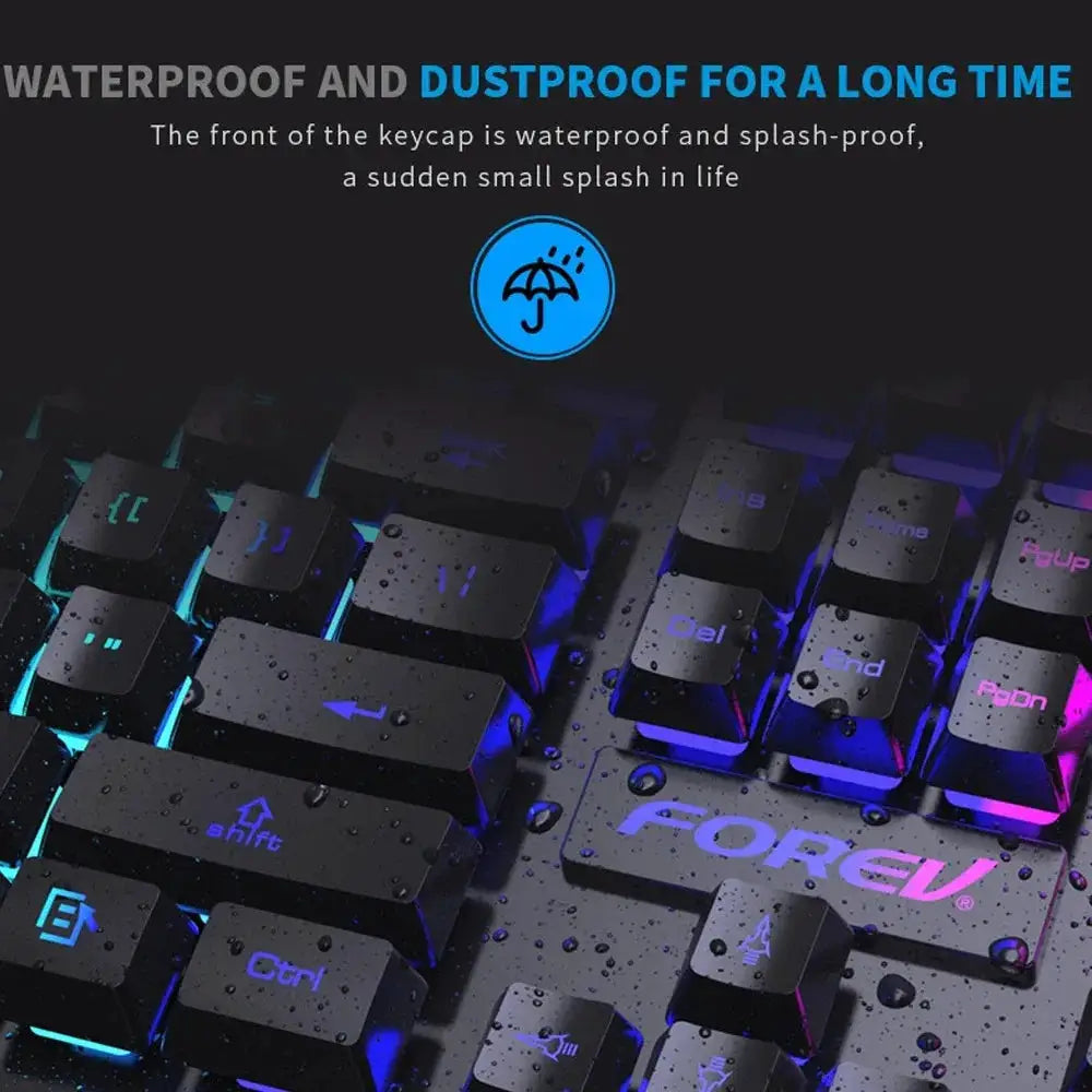 104 Keys Wired Keyboard RGB Colorful Gaming Keyboard Mechanical Feel Keyboard Standard Keyboard for Windows Laptop Computer