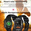 Military Smart Watch - IP67 BP Fitness Tracker