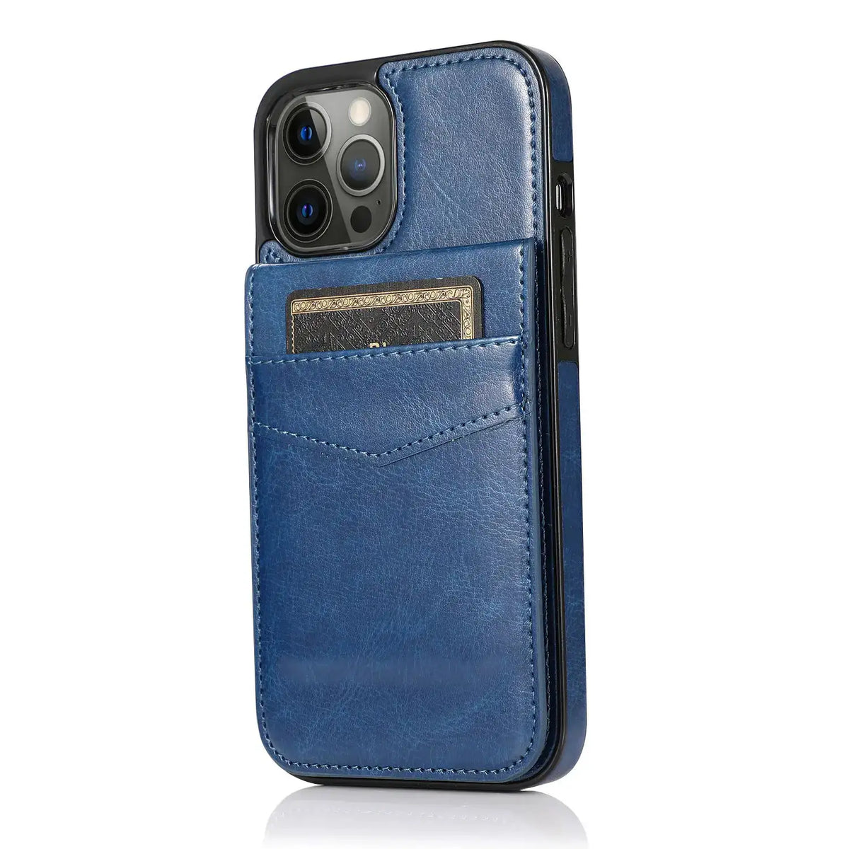 Business Demeanor Leather Case for iPhone 14 Pro Max 13 12 Mini Pro with Card Slots and Stand Function Drop Protection Cover