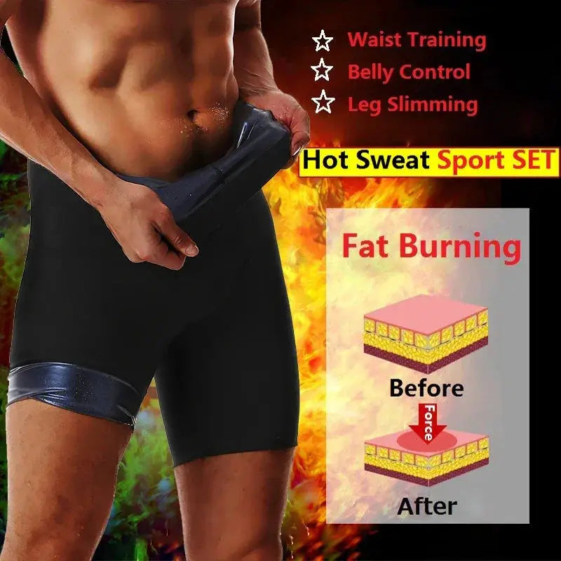 MrifDila Sauna Sweat Shorts For Men Thermo Workout Suit