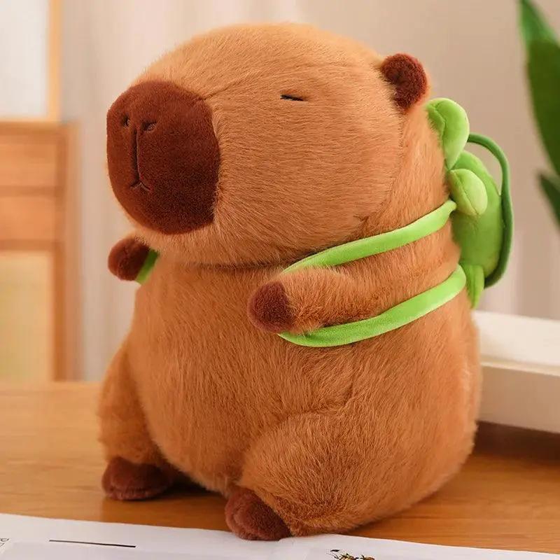 Fluffy Capybara Plush Doll And Tortoise Stuffed Toy Set