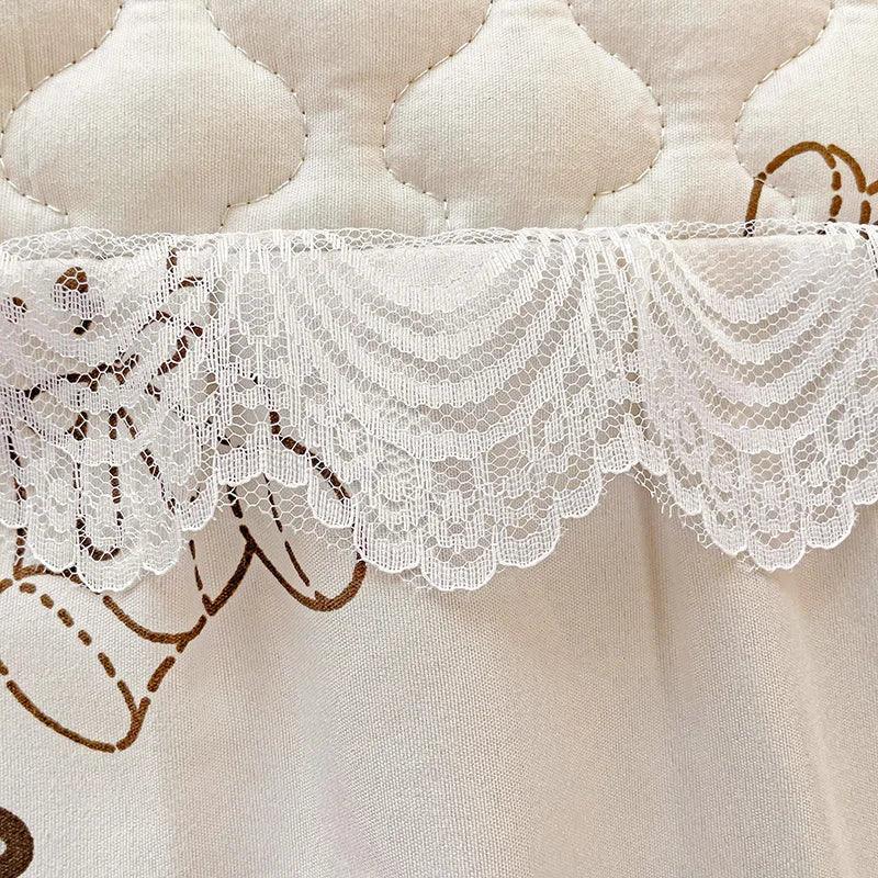 Bonenjoy Cartoon Style Bed Skirt With Ruffled Lace