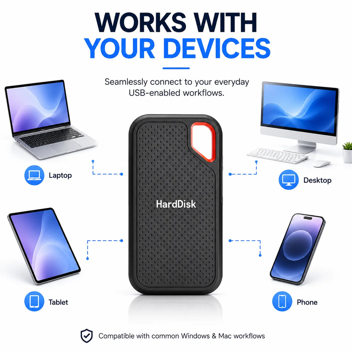1TB Portable SSD 2TB External
