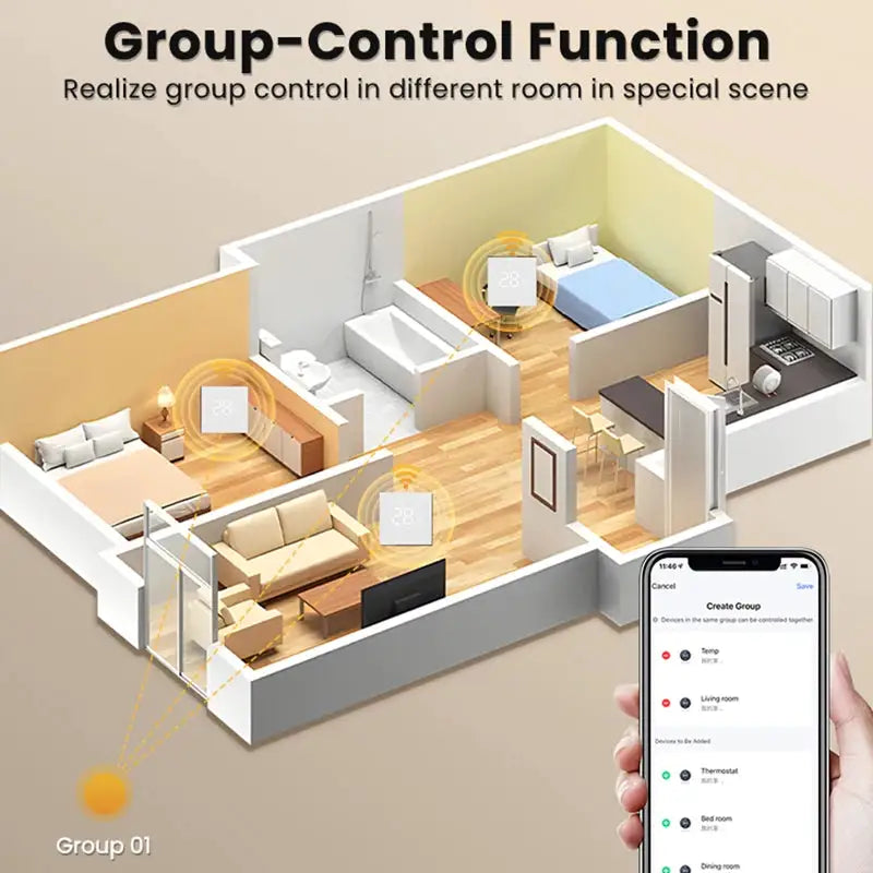 AVATTO WiFi Smart Thermostat，Electric Heating Water Gas Boiler Temperature Controller Works With Tuya Google Home Alexa Alice