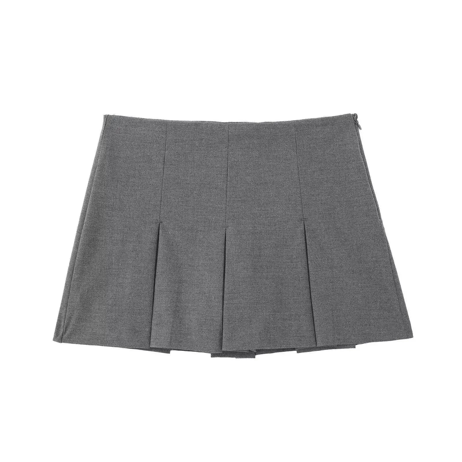 Zevity High Waist Pleated Culottes Shorts Chic Summer Style