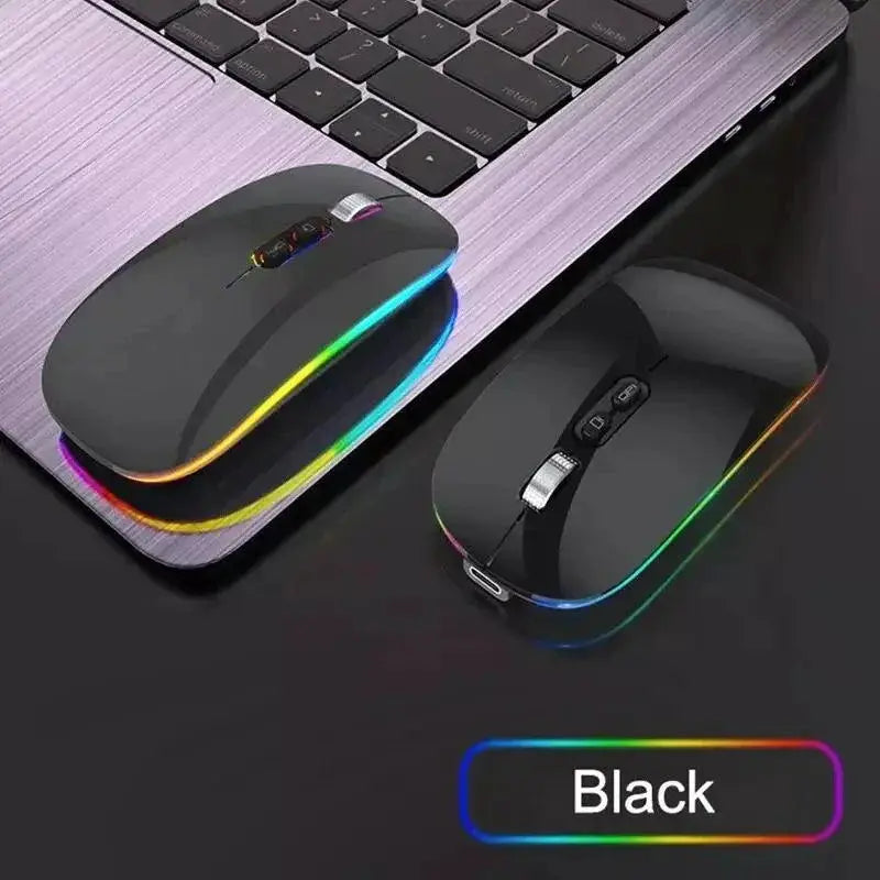 Dual Mode Bluetooth Wireless Mouse Silent Backlight