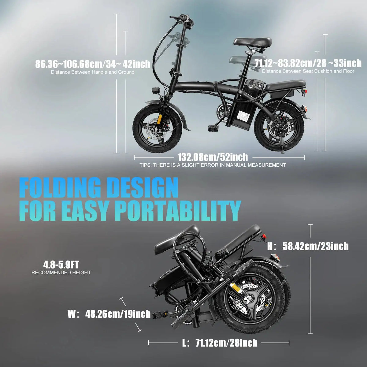 Lightweight Folding Electric Bike — product view 6