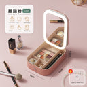 Travel Bag Mirror Portable Desktop Cosmetic Mirror Light