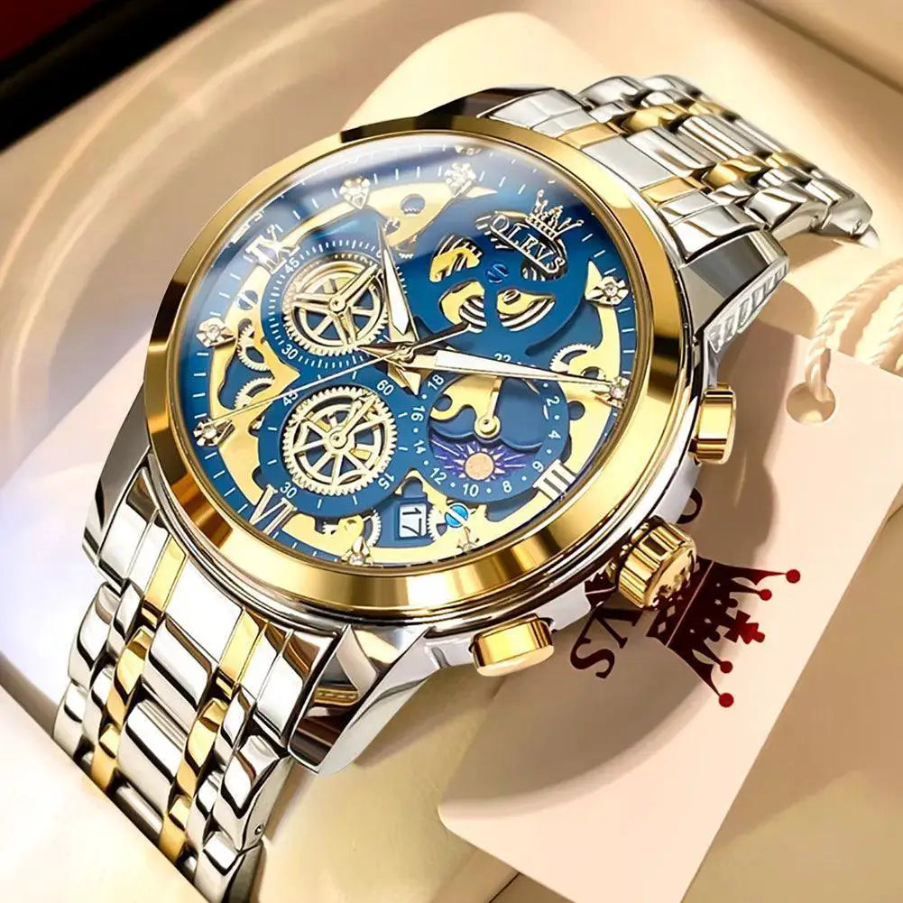 Elegant Skeleton Watch for Men Waterproof – all black / United States product view 9