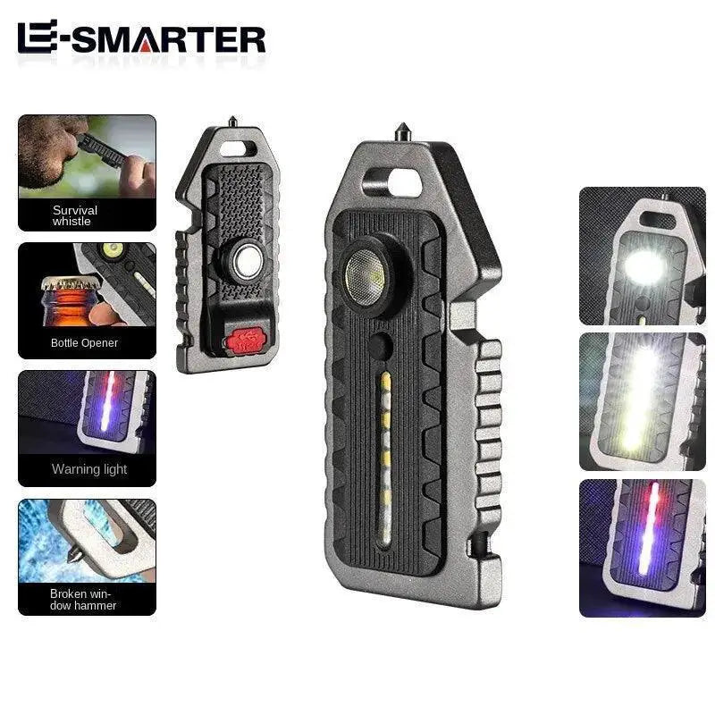 Illuminator Pro LED Keychain Flashlight Self Defense Whistle
