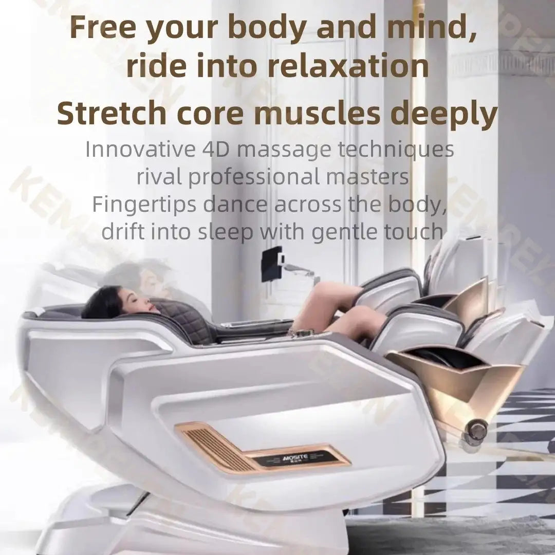 Zero Gravity 4D Massage Chair – Full Body Airbags, Foot Reflexology, Voice & App Control | 3-Year Warranty