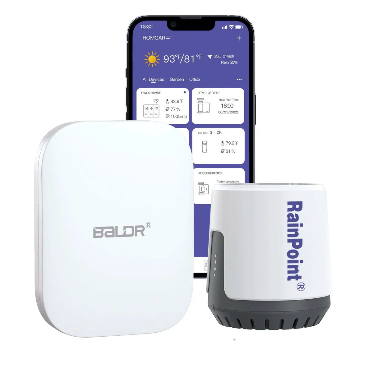 RAINPOINT Wireless Digital Rain Gauge Outdoor With App - — product view 1